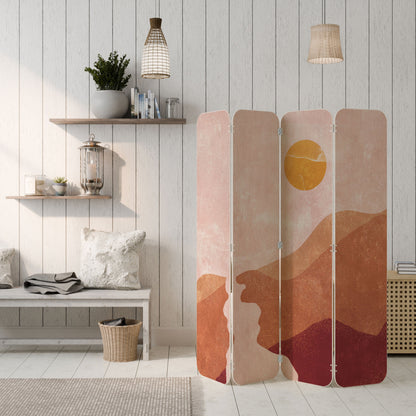 LUMINOUS SUNLIGHT 4-Panel Plywood Room Divider