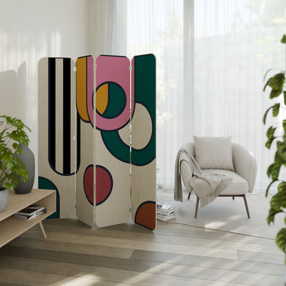 COOL STORY 4-Panel Plywood Room Divider