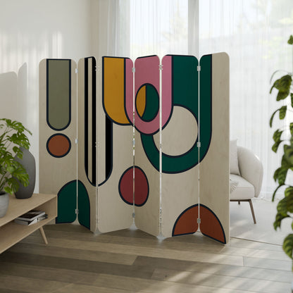 COOL STORY 6-Panel Plywood Room Divider