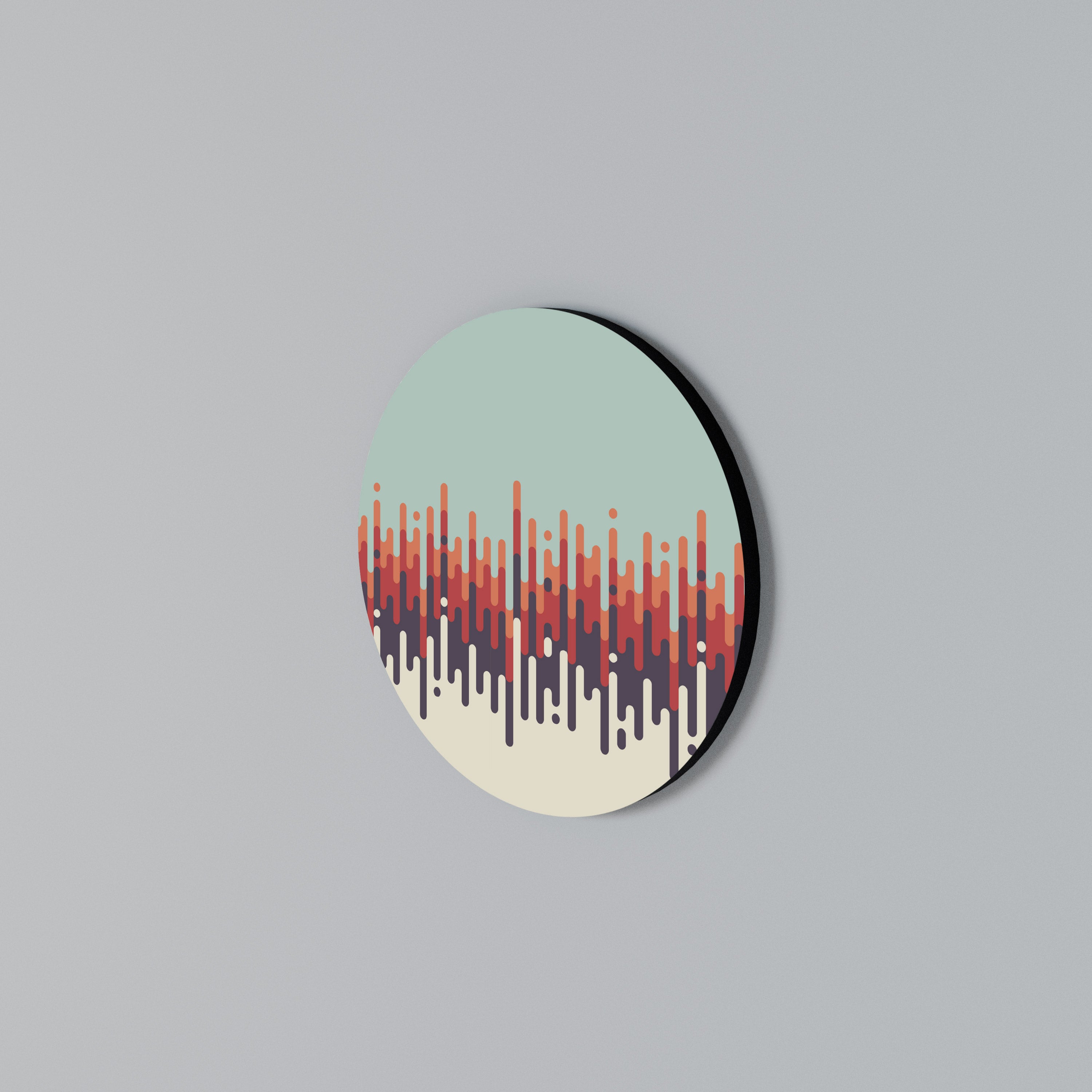 CHROMA CONTOURS Rundes Wandbild