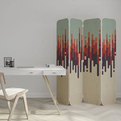 CHROMA CONTOURS 4-Panel Plywood Room Divider