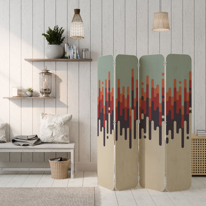 CHROMA CONTOURS 4-Panel Plywood Room Divider