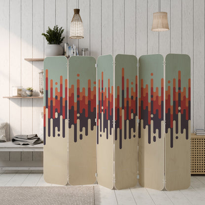 CHROMA CONTOURS 6-Panel Plywood Room Divider