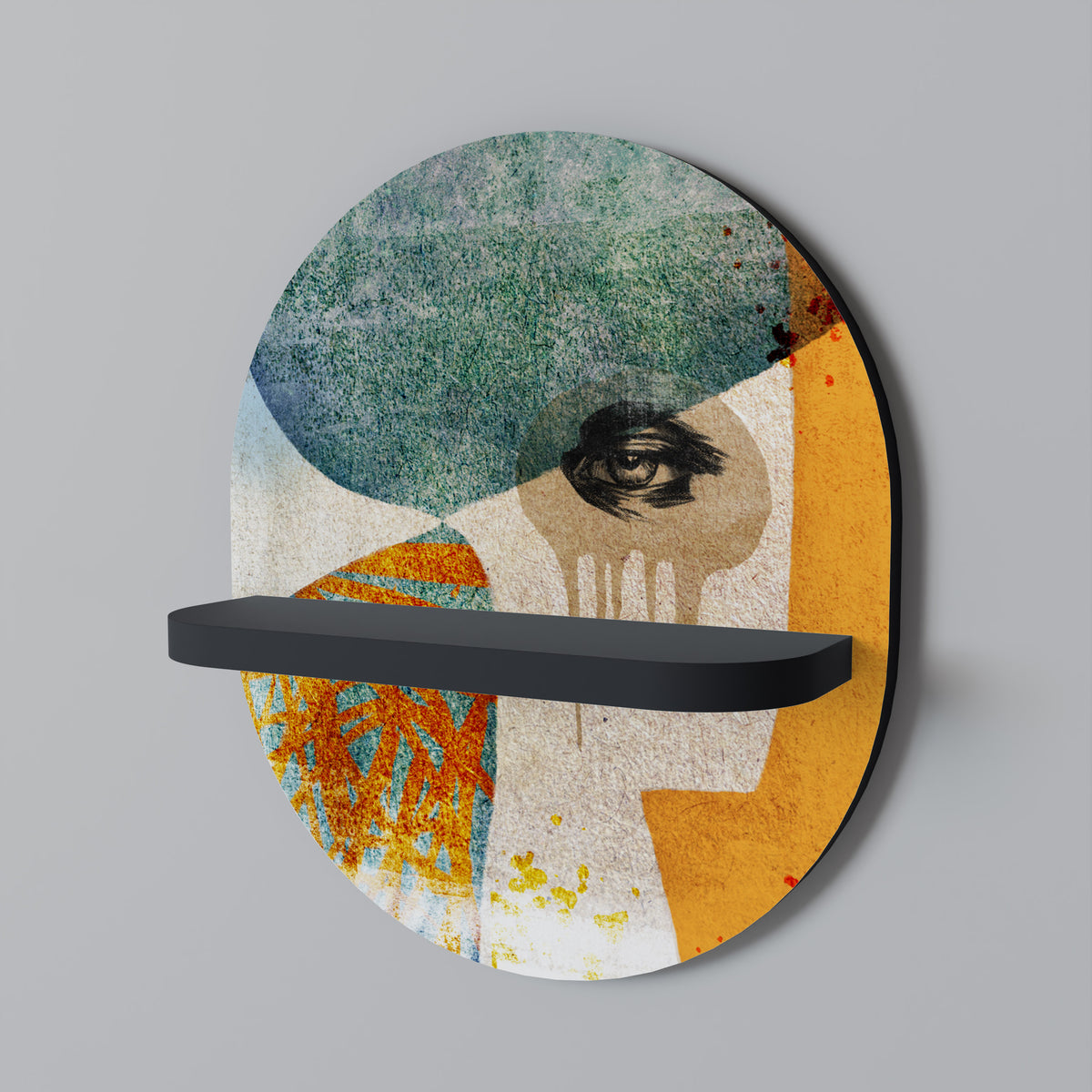 ABSTRACT FACES Dekoratives Wandregal