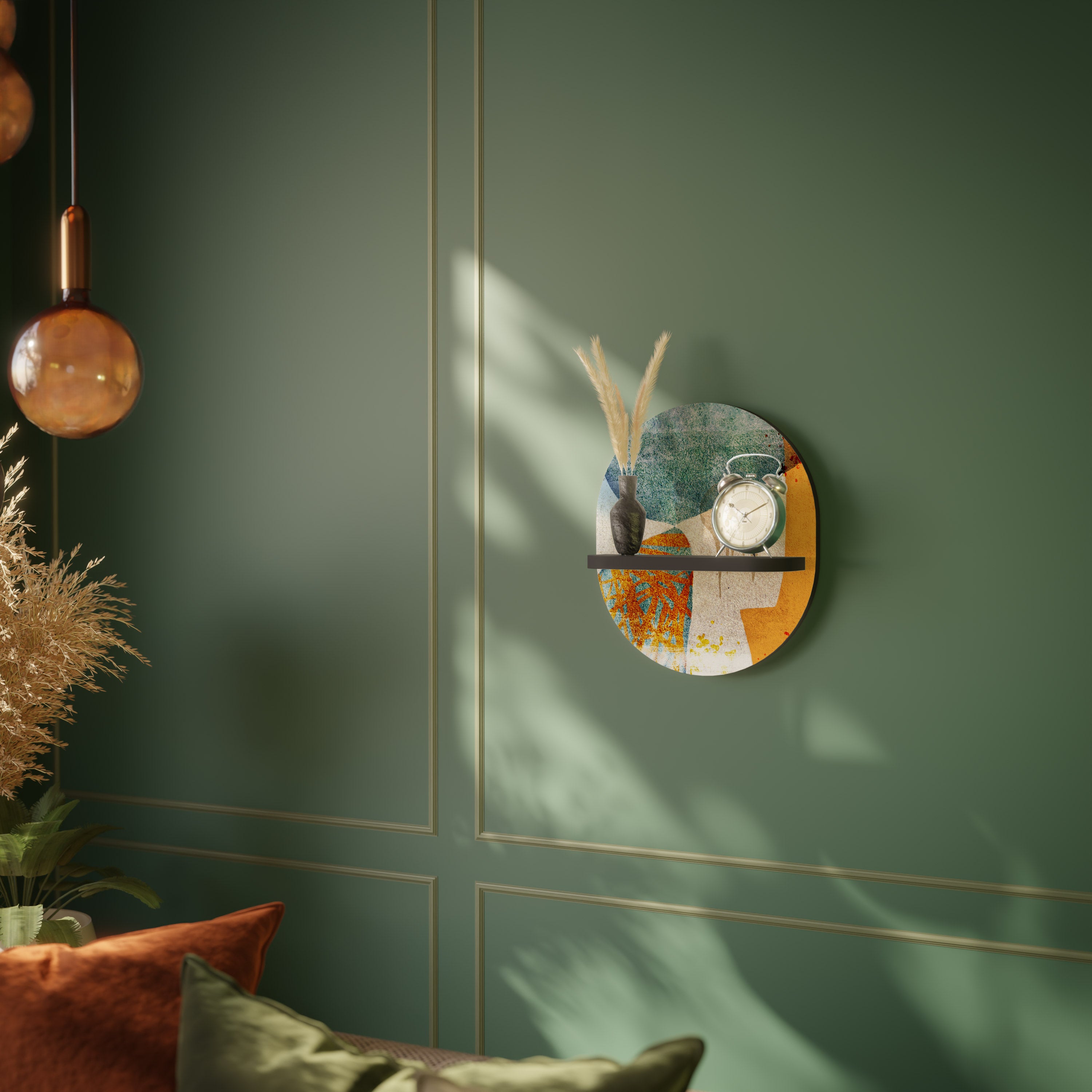 ABSTRACT FACES Decorative Art Shelf