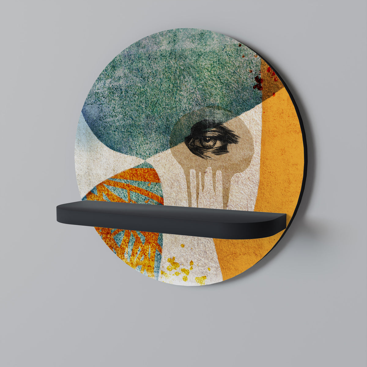 ABSTRACT FACES Dekoratives Wandregal