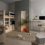 WATERCOLOUR PEAKS Dekorativ rumsavdelare – 3 paneler