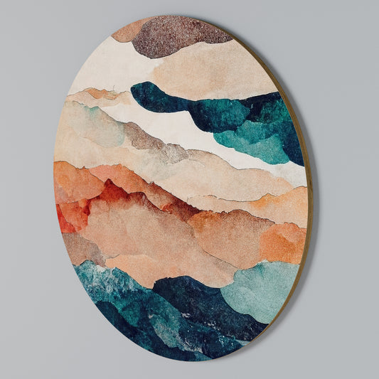 ABSTRACT LANDSCAPE Rundes Wandbild