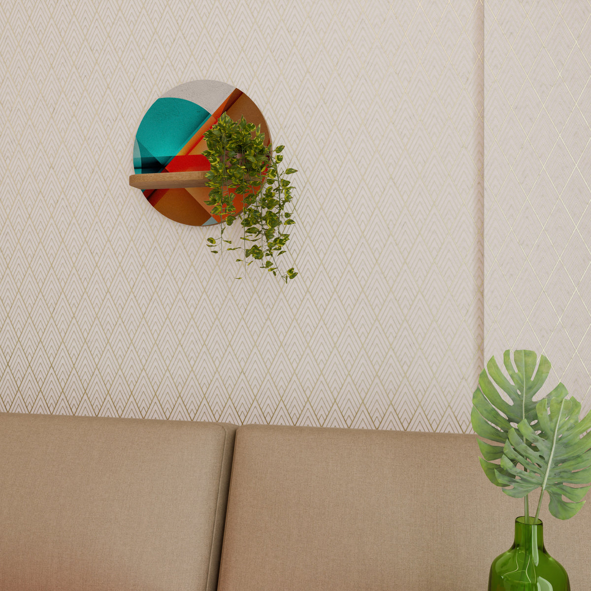 CIRCULAR RHAPSODY Dekoratives Wandregal