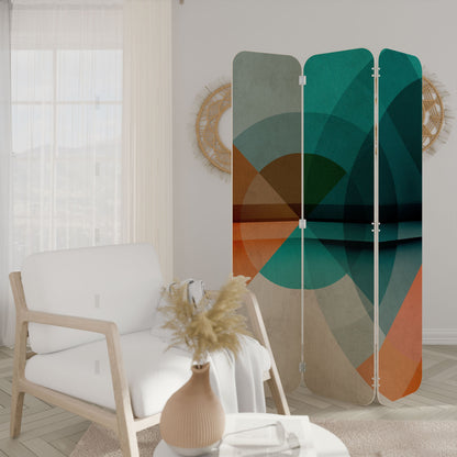 CIRCULAR RHAPSODY 3-Panel Plywood Room Divider