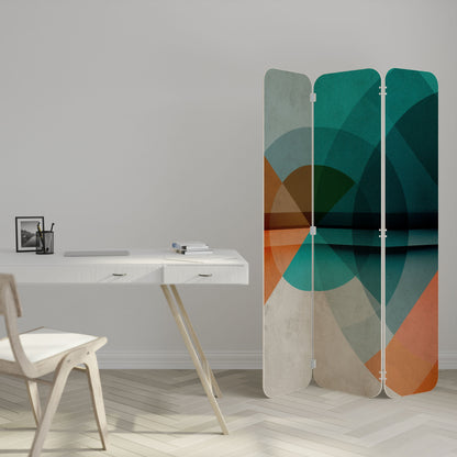 CIRCULAR RHAPSODY 3-Panel Plywood Room Divider