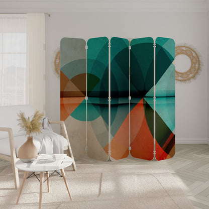 CIRCULAR RHAPSODY 5-Panel Plywood Room Divider