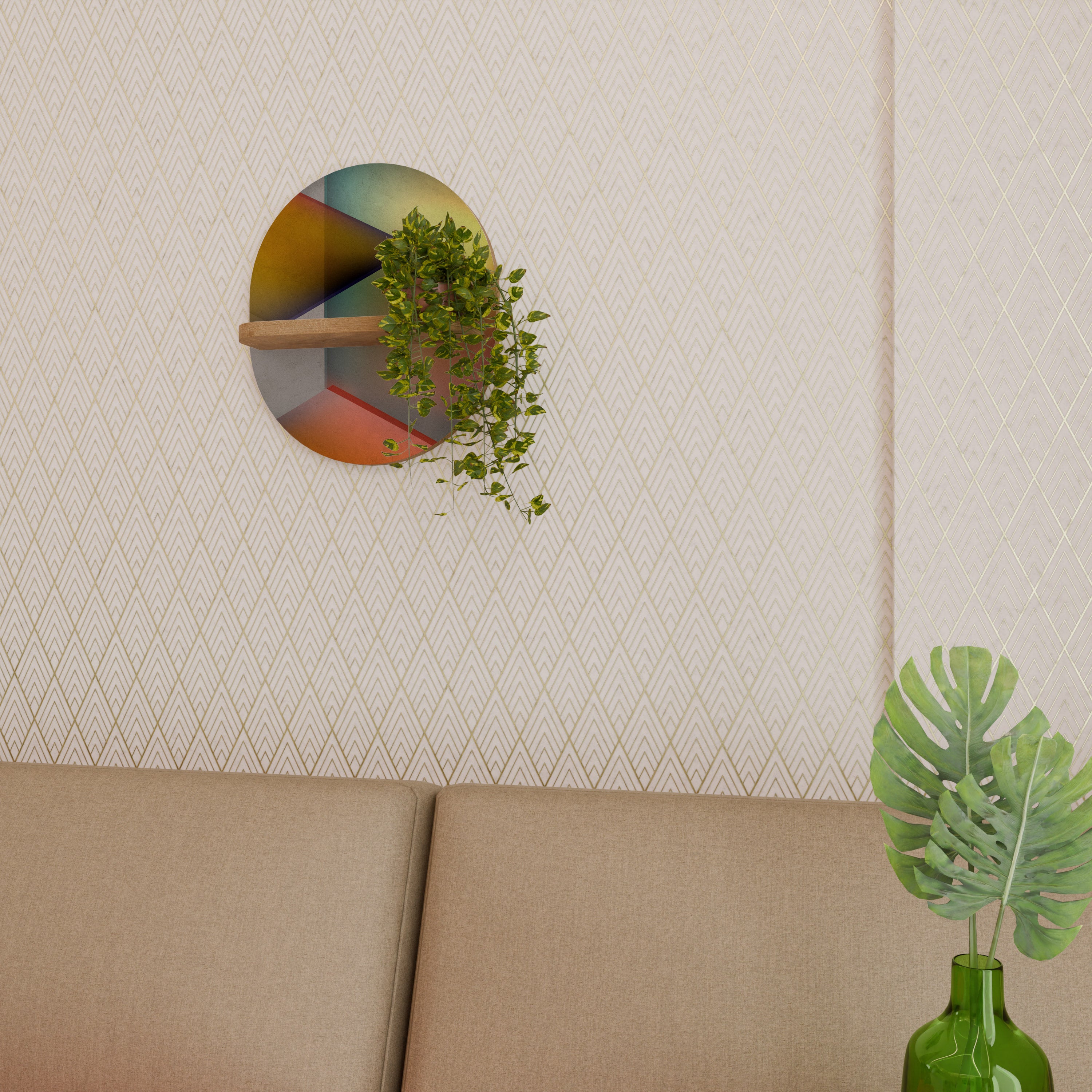 PIERCING SHARPNESS Decorative Art Shelf