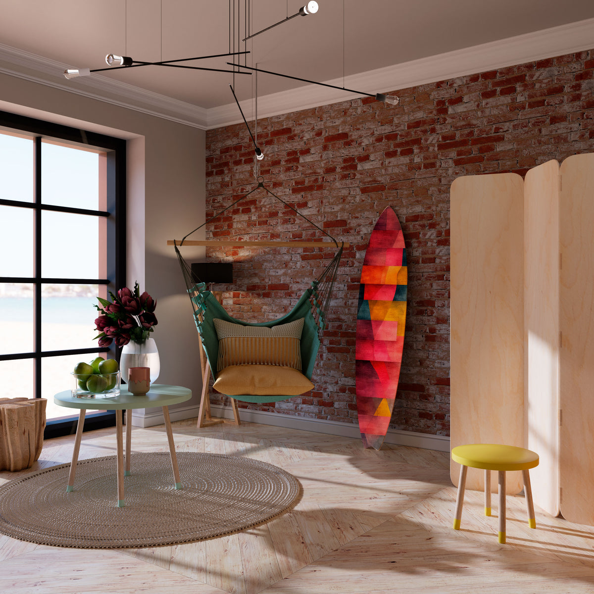 COLORFUL SOUNDS Surfboard Decorative Panel