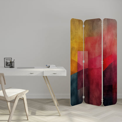 COLORFUL SOUNDS 3-Panel Plywood Room Divider