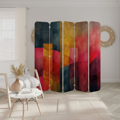 COLORFUL SOUNDS 5-Panel Plywood Room Divider