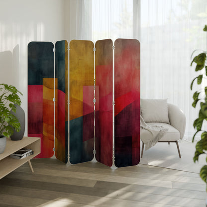 COLORFUL SOUNDS 5-Panel Plywood Room Divider