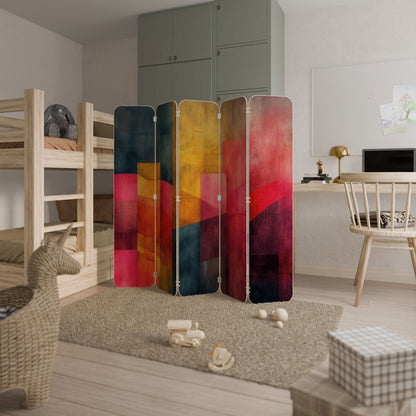 COLORFUL SOUNDS 5-Panel Plywood Room Divider