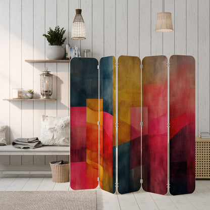 COLORFUL SOUNDS 5-Panel Plywood Room Divider