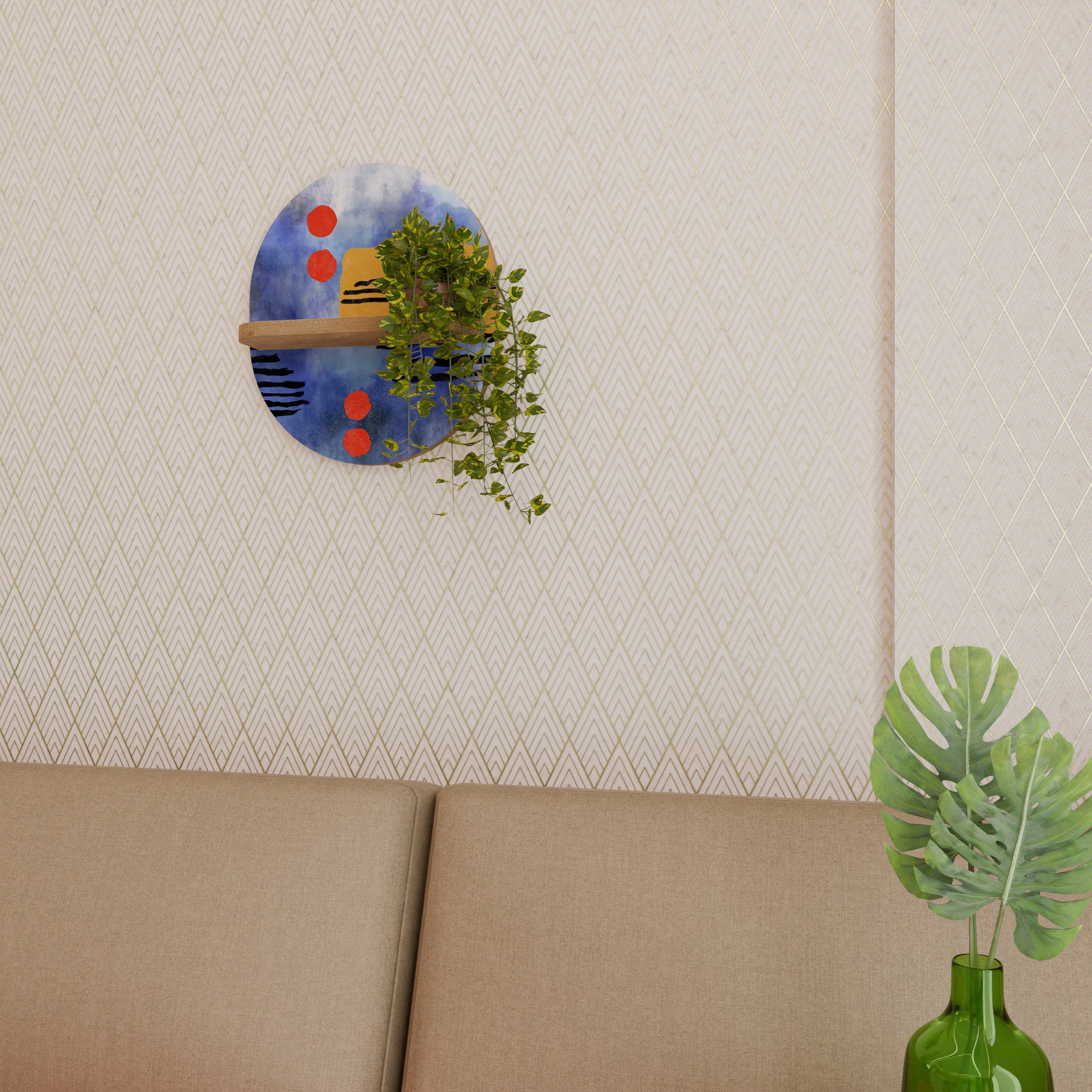 NIGHTFALL VIBRANCE Decorative Art Shelf