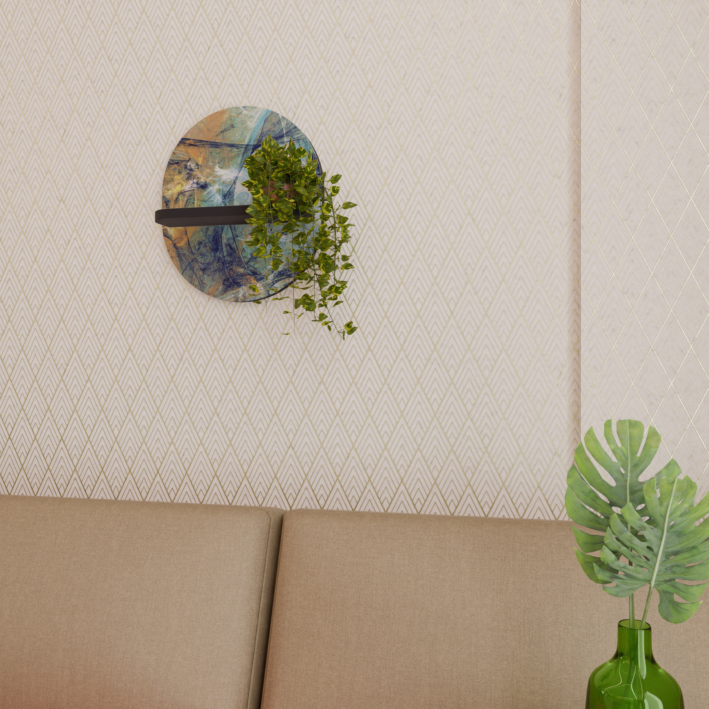 ABSTRACT THOUGHTS Decorative Art Shelf