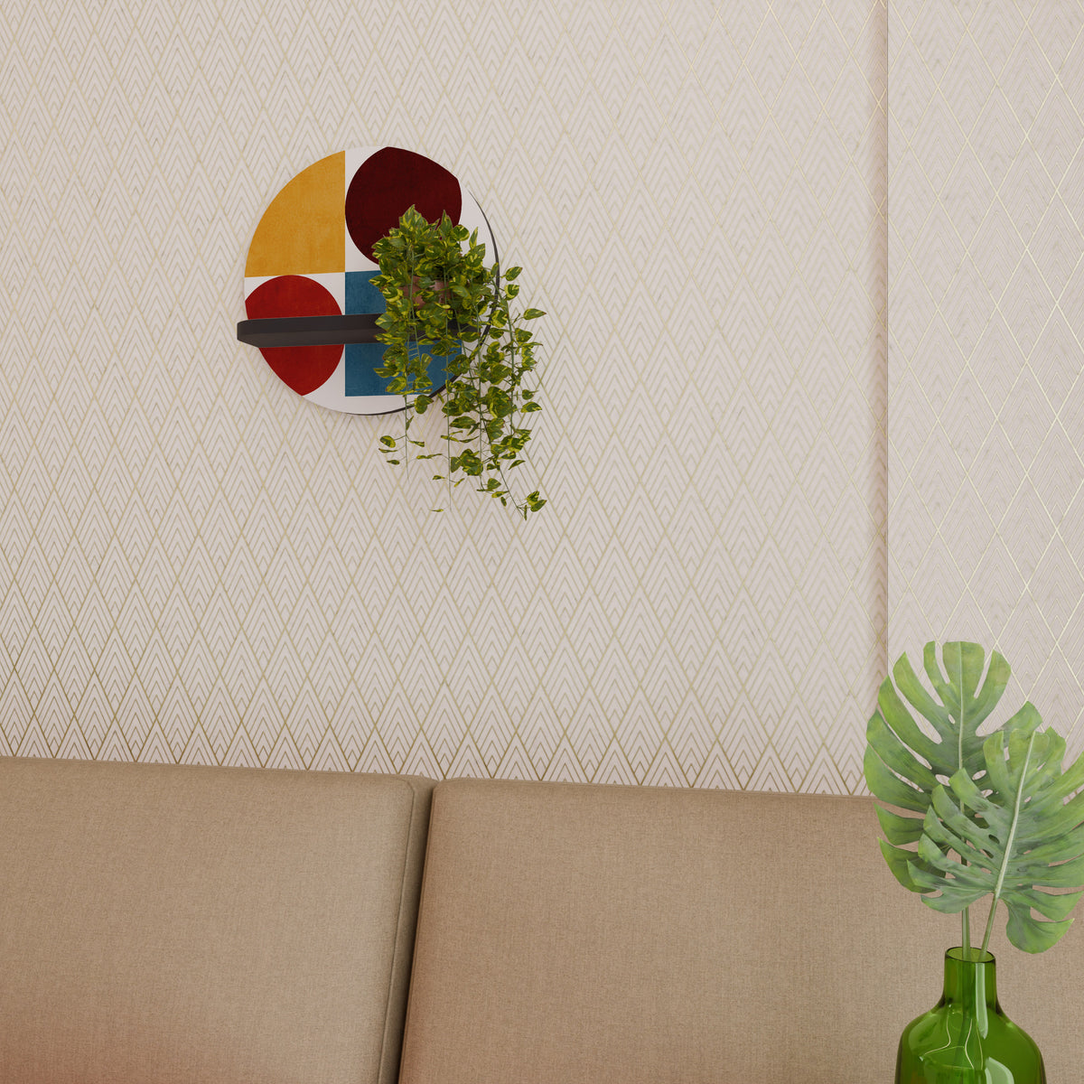 GEOMETRIC PUZZLE Decorative Art Shelf