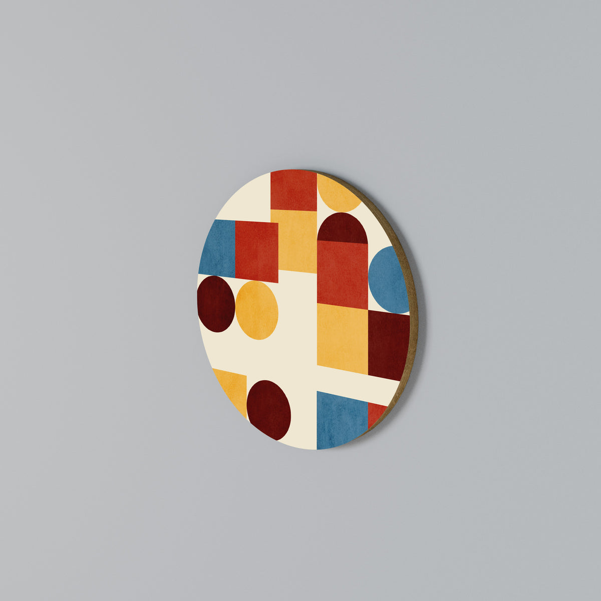 GEOMETRIC PUZZLE Arte de Parede Redonda