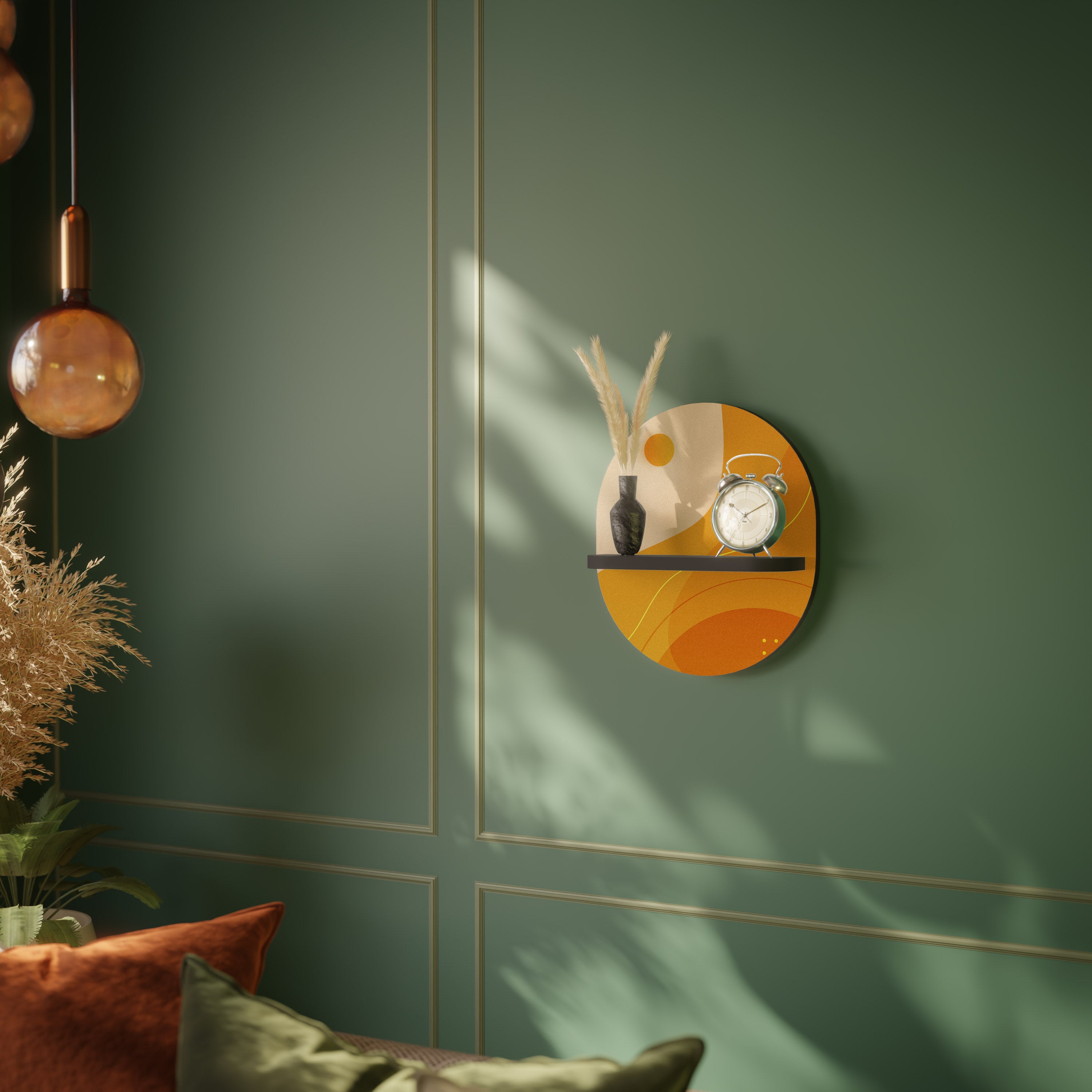 ORANGE ARRANGEMENT Decorative Art Shelf