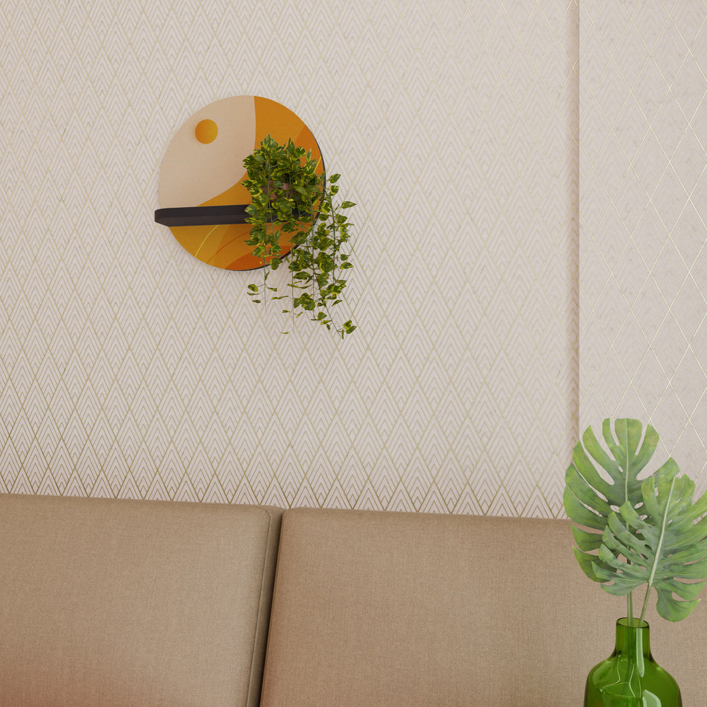 ORANGE ARRANGEMENT Decorative Art Shelf