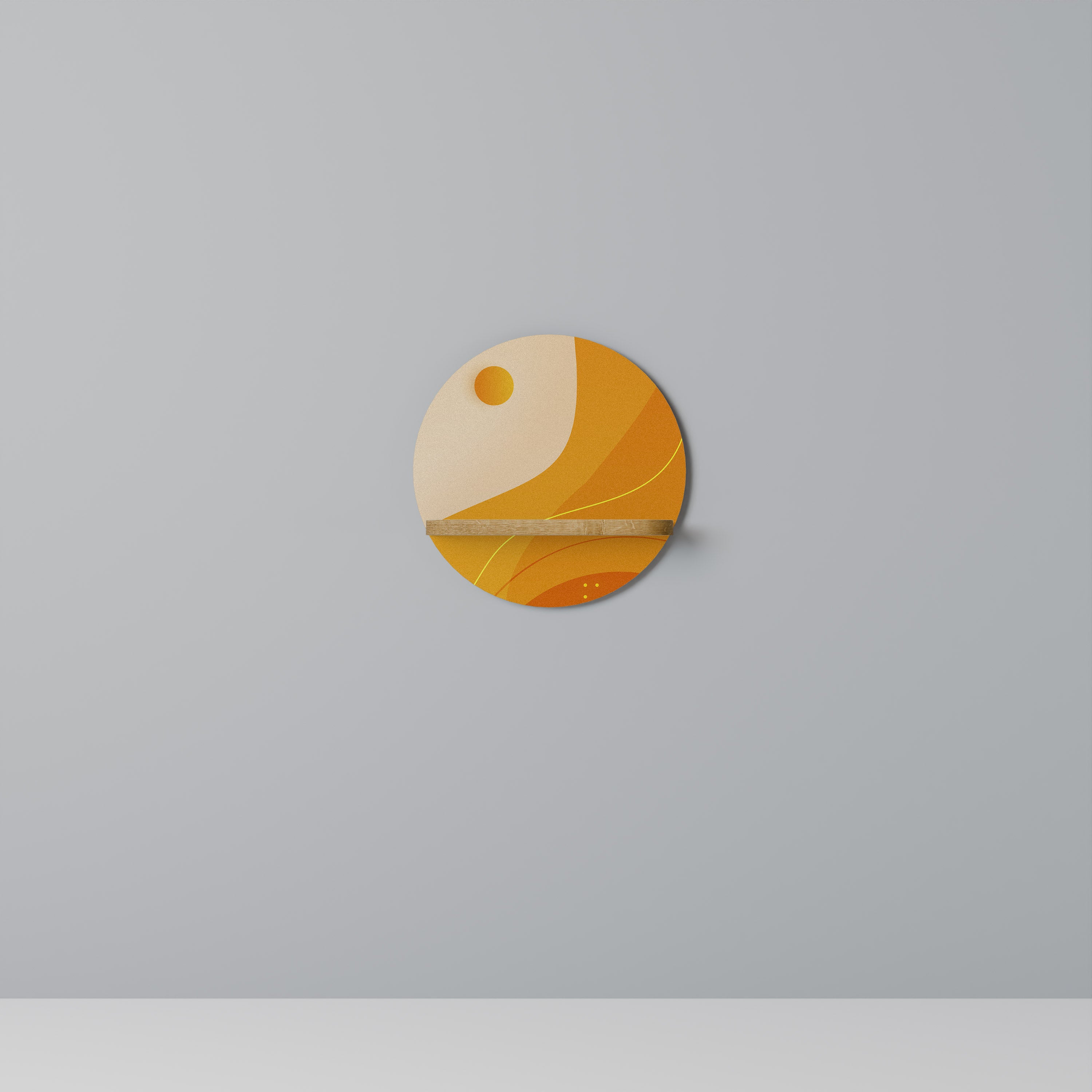 ORANGE ARRANGEMENT Decorative Art Shelf