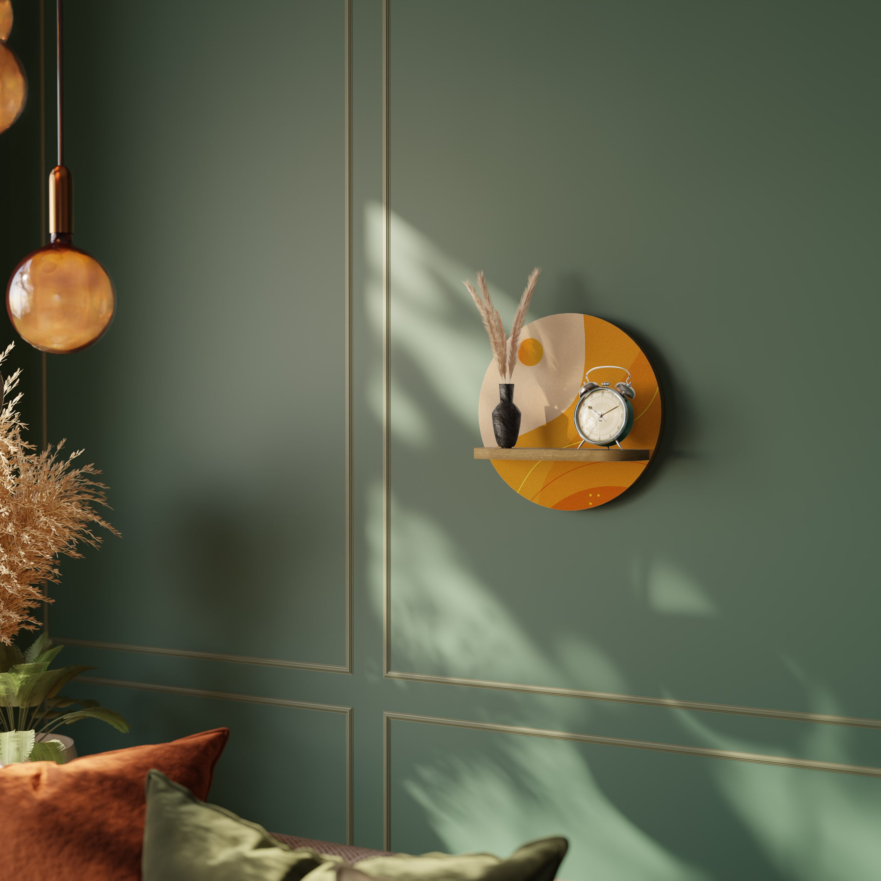 ORANGE ARRANGEMENT Decorative Art Shelf