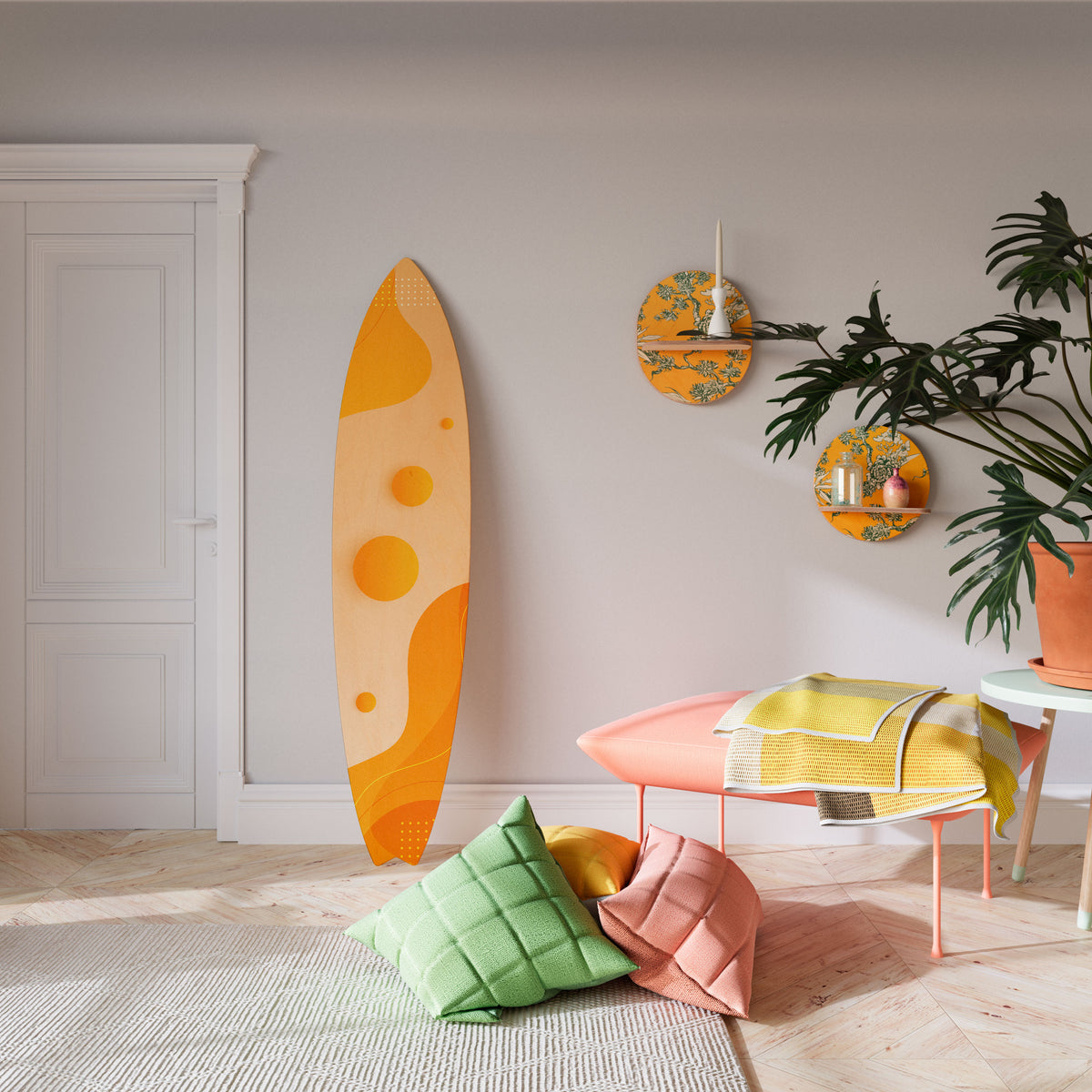 ORANGE ARRANGEMENT Surfboard Decorative Panel