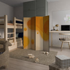 ORANGE ARRANGEMENT Biombo de 4 Painéis