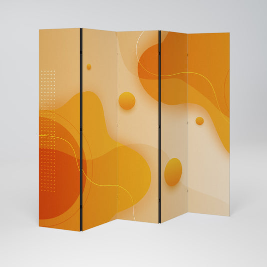 ORANGE ARRANGEMENT Biombo de 5 paneles