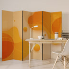 ORANGE ARRANGEMENT 6-Panel Room Divider