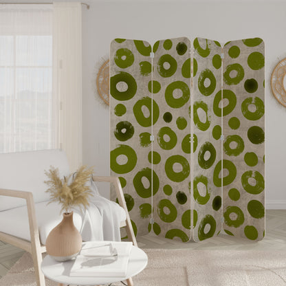 GREEN RHAPSODY 4-Panel Plywood Room Divider