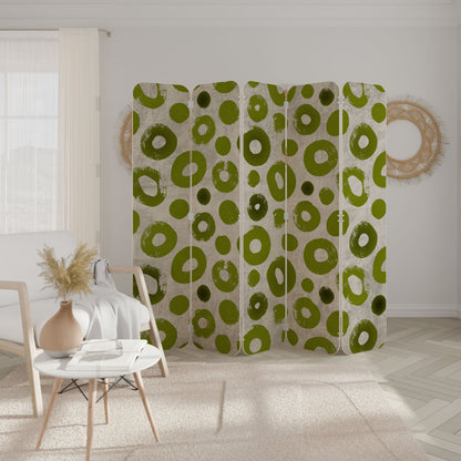 GREEN RHAPSODY 5-Panel Plywood Room Divider