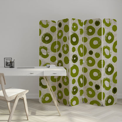 GREEN RHAPSODY 5-Panel Plywood Room Divider