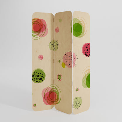 COLORFUL COSMOS 3-Panel Plywood Room Divider