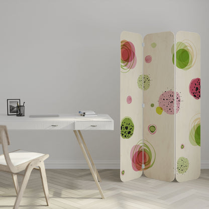 COLORFUL COSMOS 3-Panel Plywood Room Divider