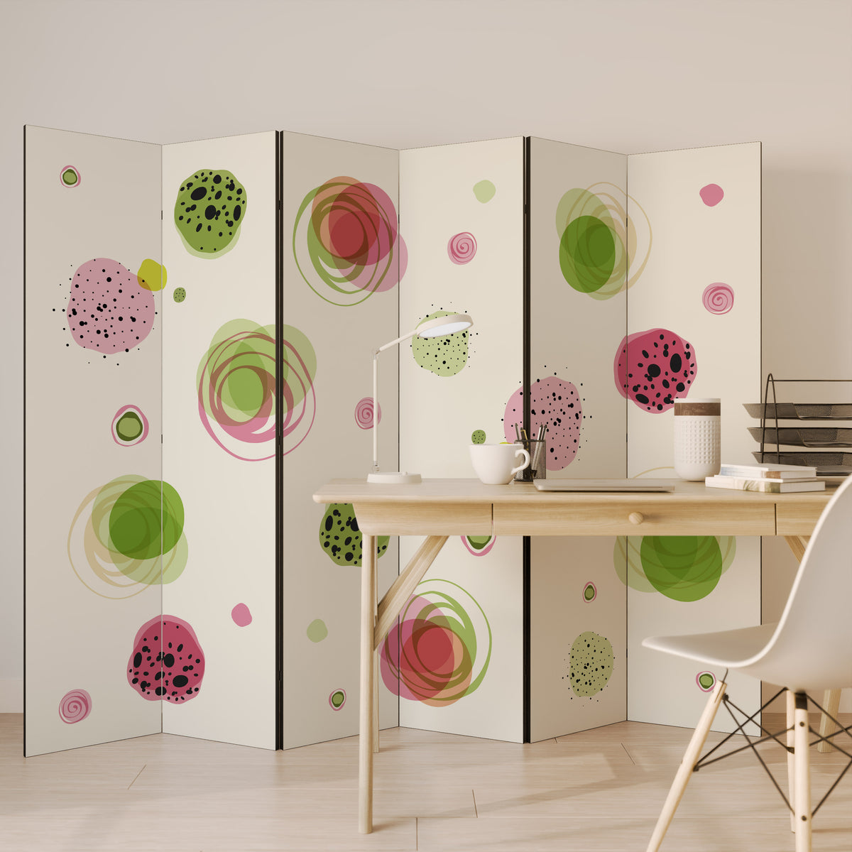 COLORFUL COSMOS 6-Panel Room Divider