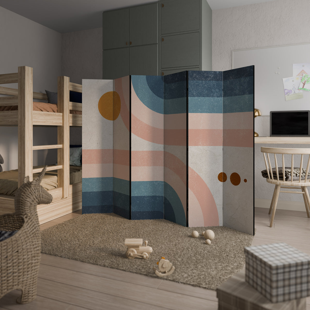 TWO HALVES 6-Panel Room Divider