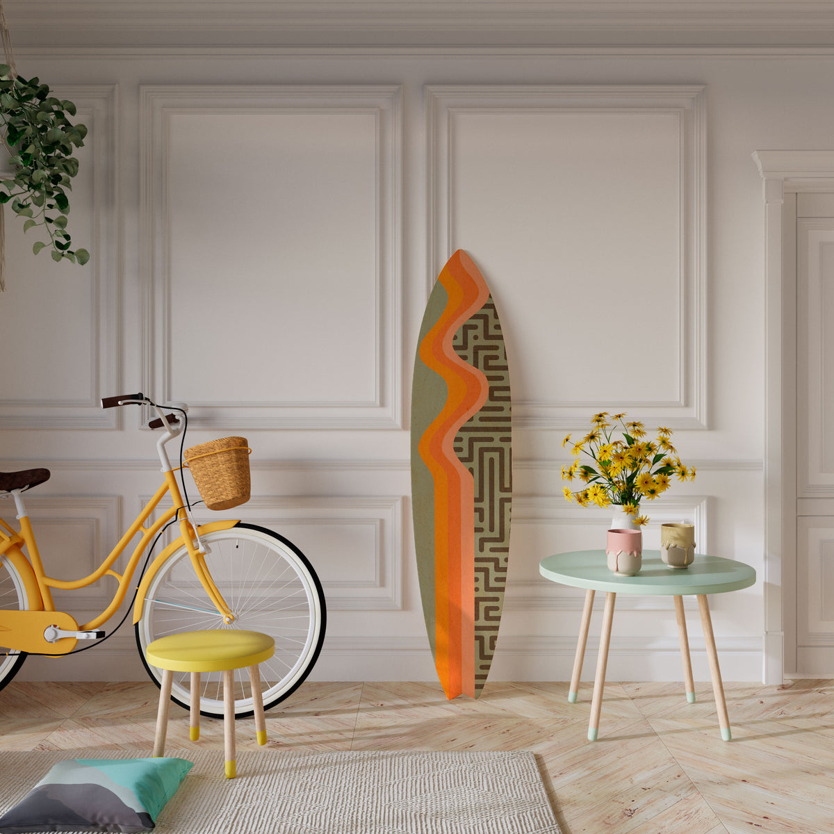 SIMPLE SOLUTIONS Surfboard Decorative Panel