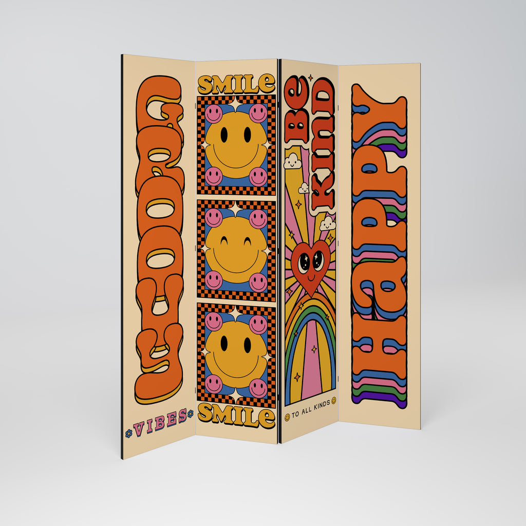 GROOVY POSTERS Rumsavdelare 4 paneler