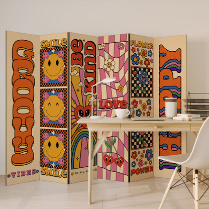 GROOVY POSTERS 6-teiliger Paravent