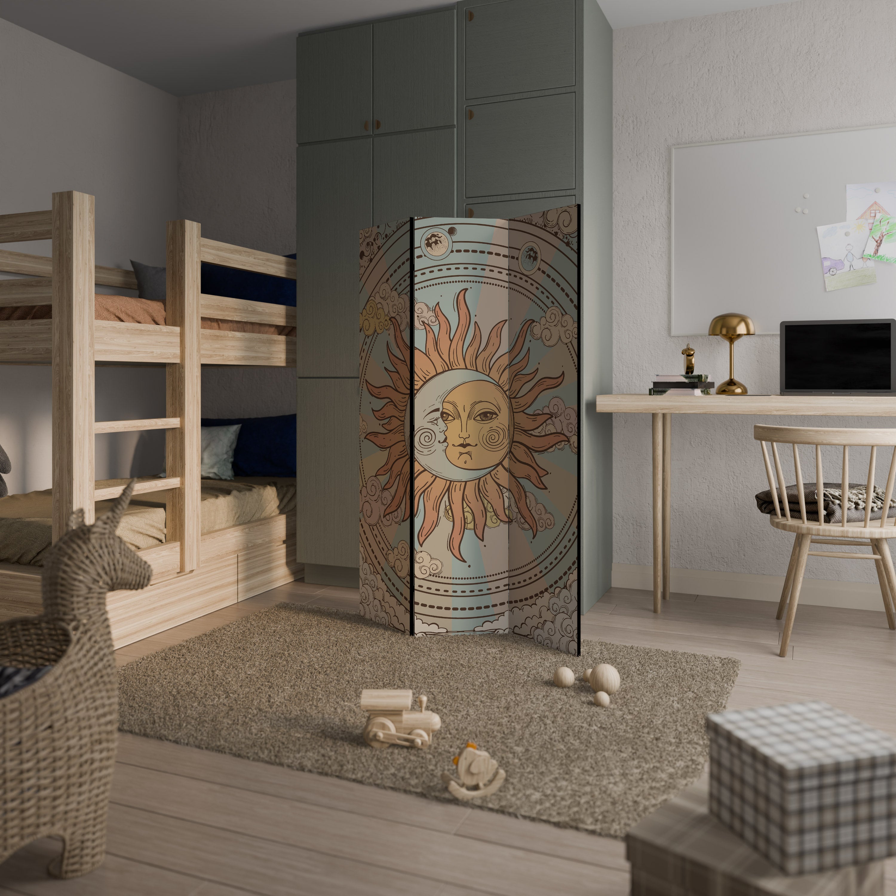 MYSTICAL STRUCTURE 3-Panel Room Divider