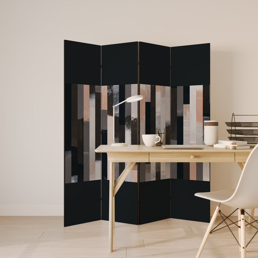 COLLAGE OF RECTANGLES 4-Panel Room Divider