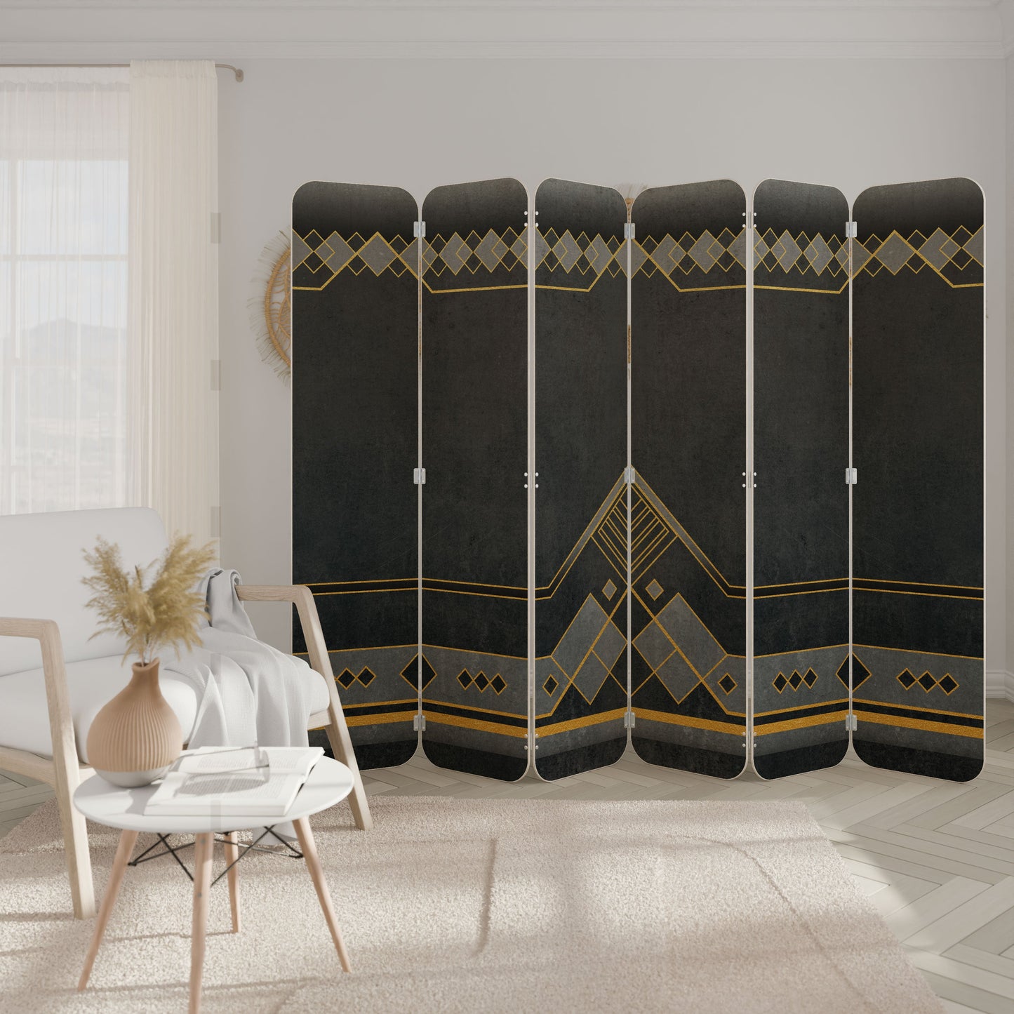 ROYAL ORDINARINESS 6-Panel Plywood Room Divider