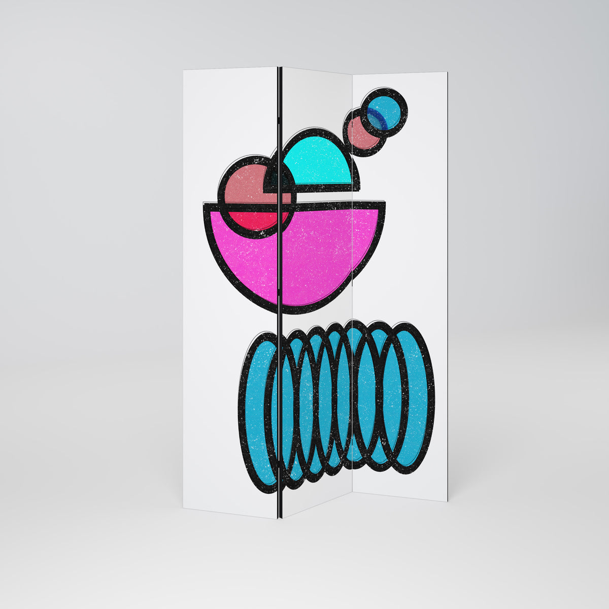 GEOMETRIC RHAPSODY 3-Panel Room Divider