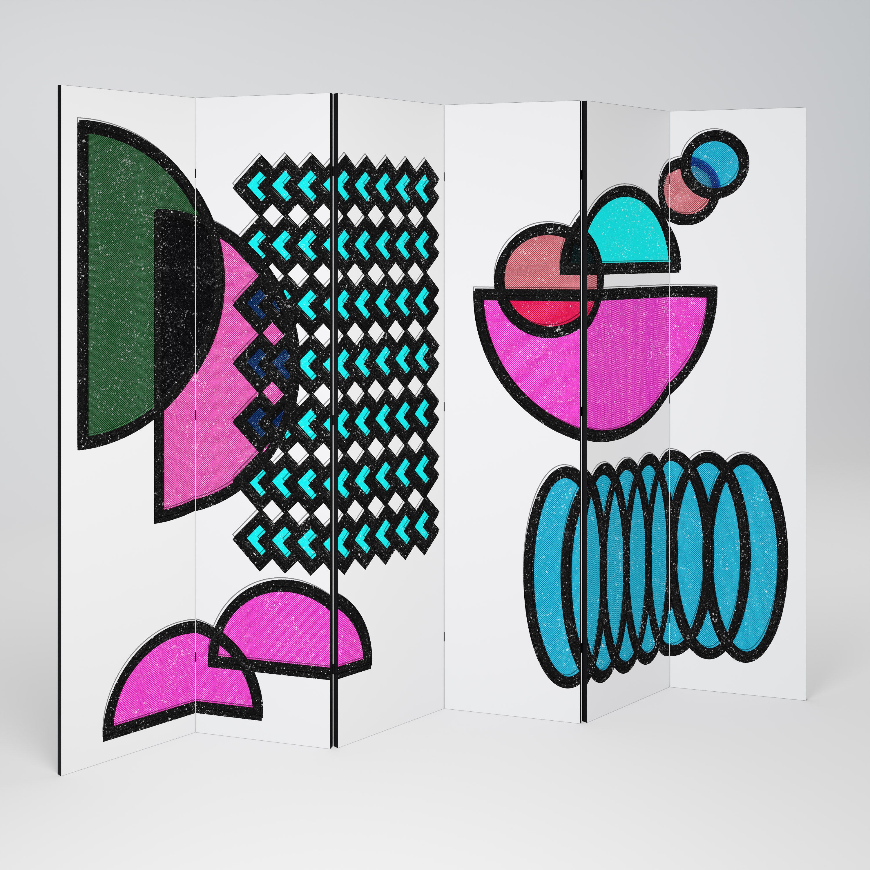 GEOMETRIC RHAPSODY Rumsavdelare 6 paneler